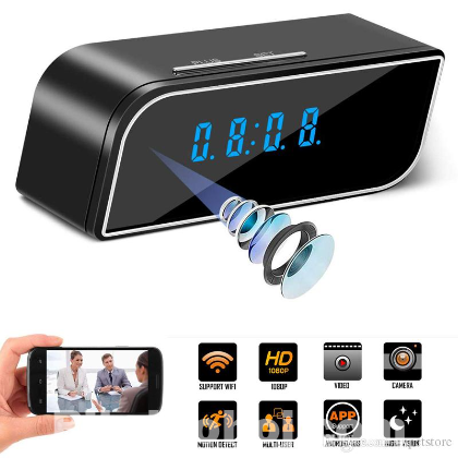 Spy camera Wifi Table Clock Night Vision 1080p HD